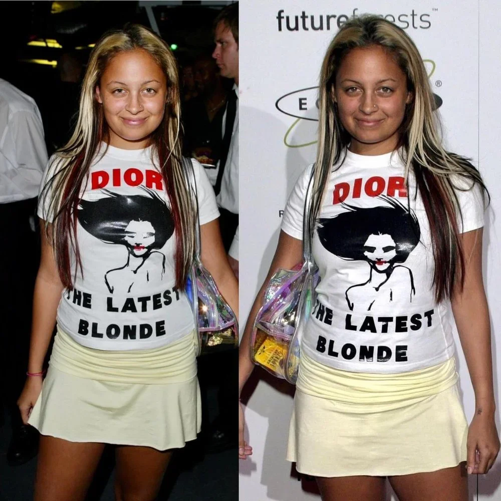 **SOLD** Vintage Christian Dior “The Latest Blonde” Fall 2003 Baby Tee Size 10 - Picture 2 of 5